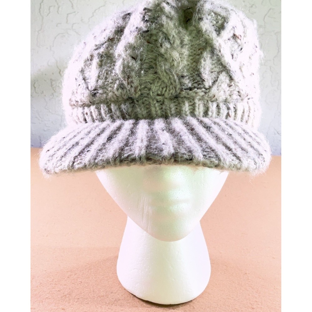 Comhats Wool Knit Visor Beanie Hat for Women's One Size, 68294_Light Gray